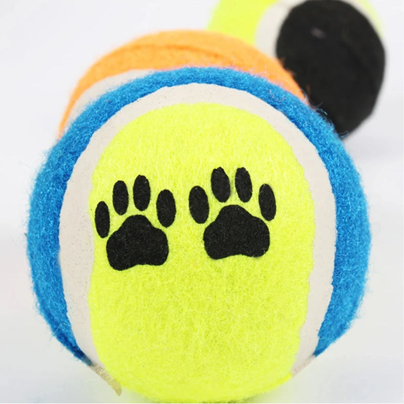 Bolinhas interativas de Tenis para animais de estimação Brinquedo Mordedor Para Pets Conjunto com 3 Unidades