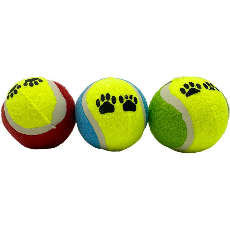 Bolinhas interativas de Tenis para animais de estimação Brinquedo Mordedor Para Pets Conjunto com 3 Unidades