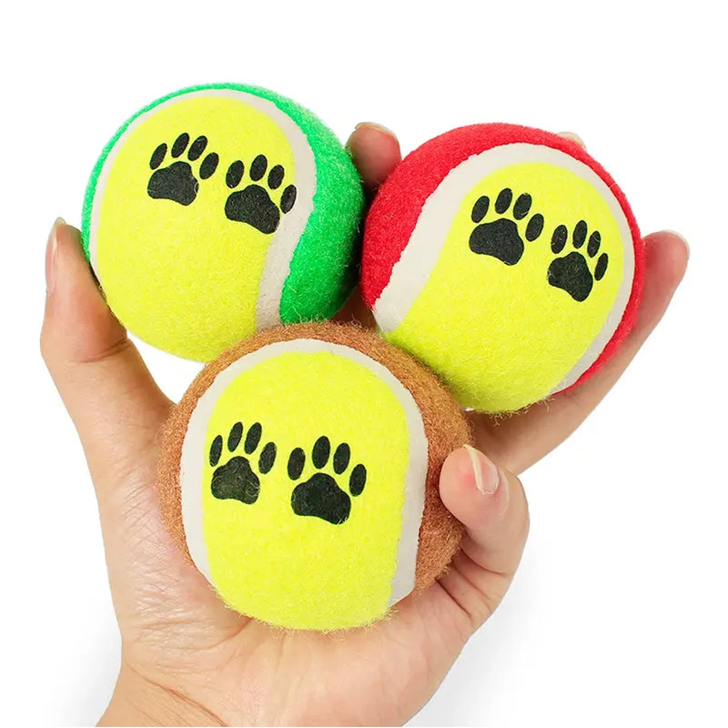 Bolinhas interativas de Tenis para animais de estimação Brinquedo Mordedor Para Pets Conjunto com 3 Unidades