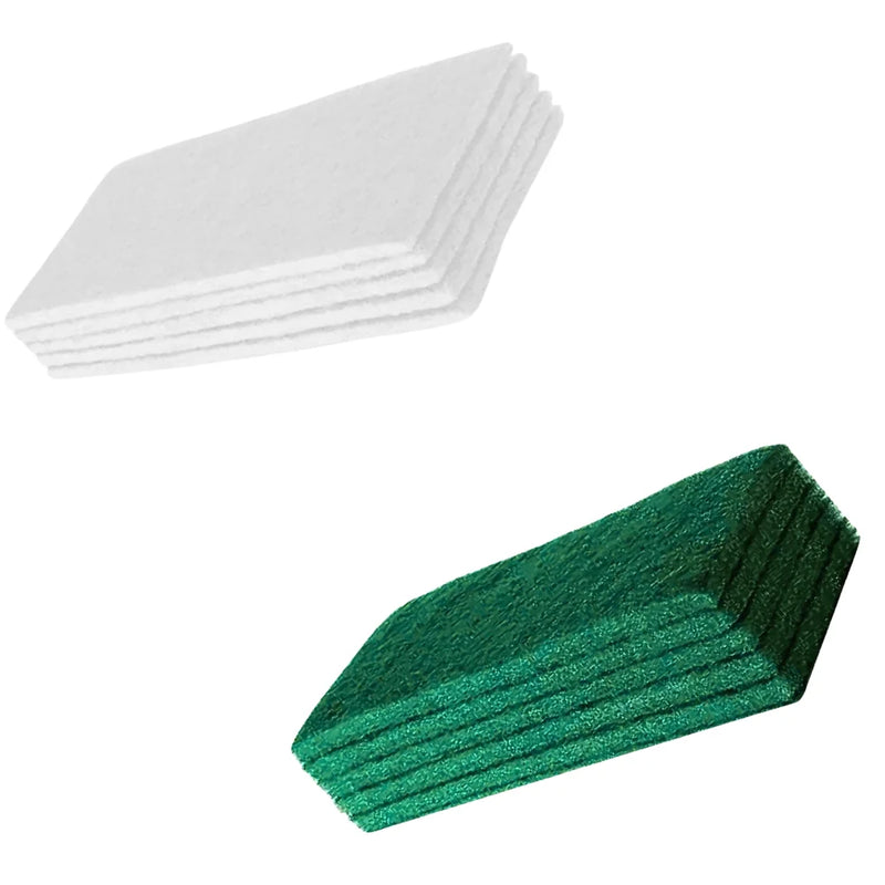 Kit 5 Fibra Verde + 5 Branca Limpeza Pesada e Leve para Esfregar Pisos, Azulejos, Espelhos, Box, Paredes para Mop Suporte Lt