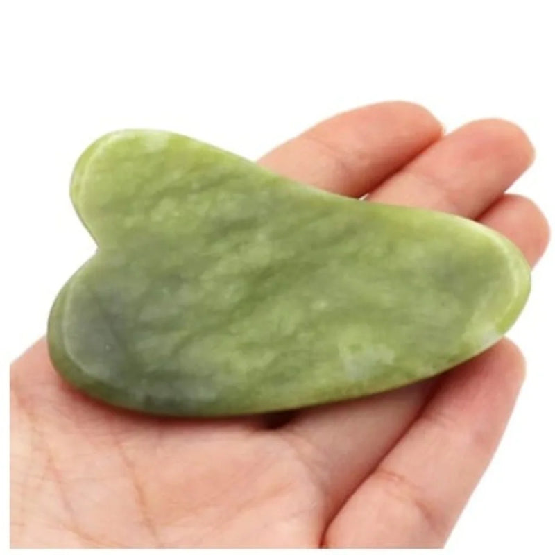 Rolo Pedra de Jade Placa Gua Sha Massagem Facial Anti Ruga