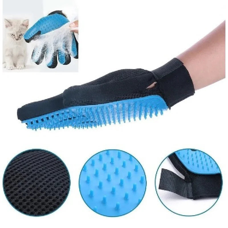 Luva Prática de Limpeza para Pets - 24 cm, Para Seco ou Molhado, Para Cães e Gatos