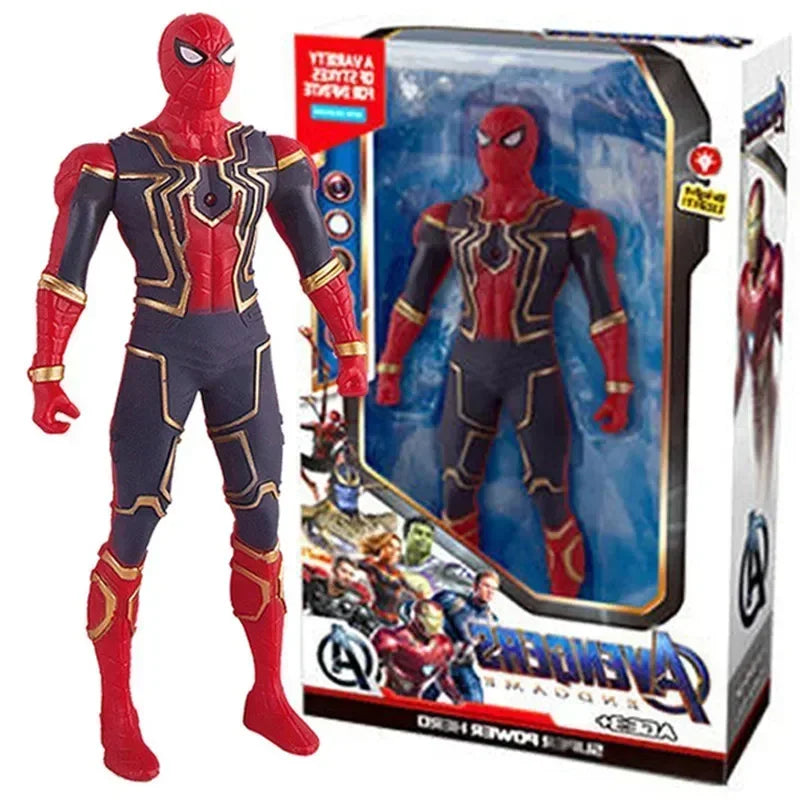 17 cm Brinquedos Infantis Marvel Figuras de Anime, Homem-Aranha, Hulk, Figura de Ação, Homem de Ferro, Brinquedos para Crianças, Presente de Natal, Boneco que Brilha no Escuro, Hobbies