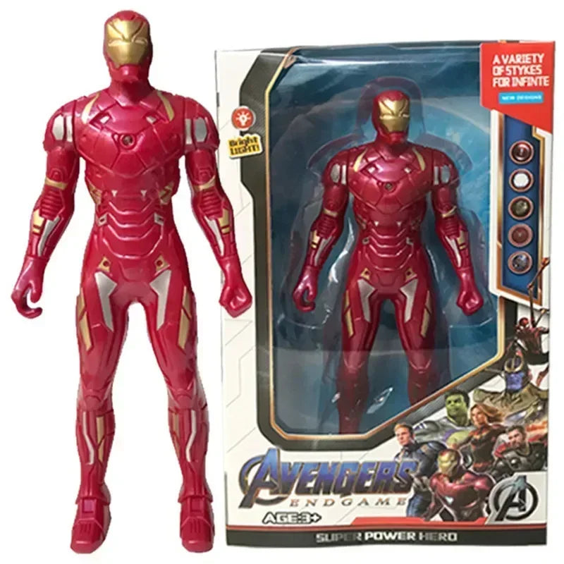 17 cm Brinquedos Infantis Marvel Figuras de Anime, Homem-Aranha, Hulk, Figura de Ação, Homem de Ferro, Brinquedos para Crianças, Presente de Natal, Boneco que Brilha no Escuro, Hobbies