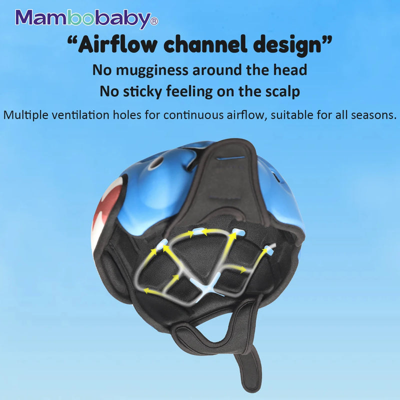 Mambobaby Capacete Anti-Shock Seguro para Bebê - Protetor de Cabeça para Crianças, Capacete para Bebê que Aprende a Engatinhar e Andar, Previne Lesões de Batidas e Quedas.