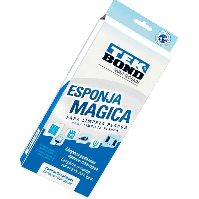 Esponja Mágica Limpeza Pesada Tekbond 3 Unidades