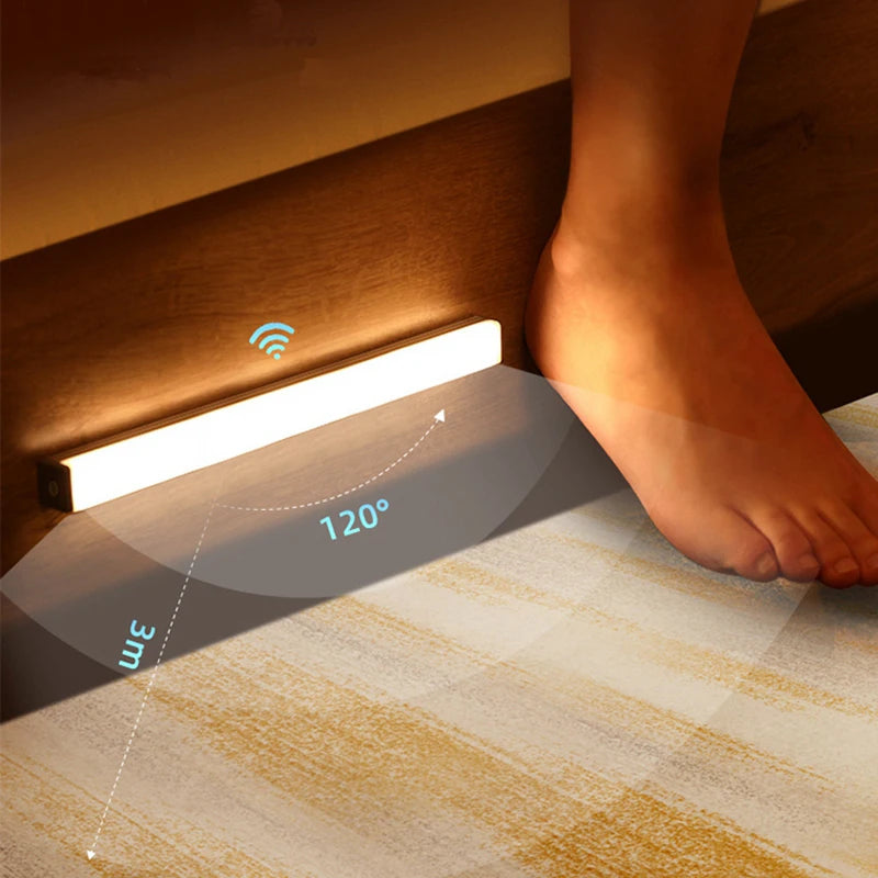 uz de Noite LED Sem Fio com Sensor de Movimento - Lâmpada de Armário, Luz para Cozinha, Quarto, Detector de Movimento, Luz para Escada e Luz de Fundo para Armário