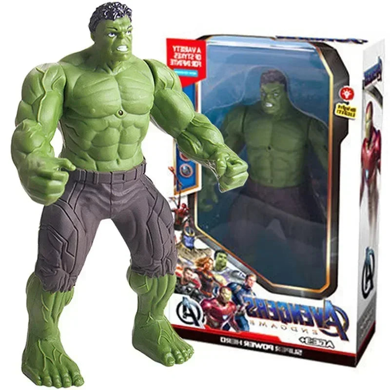 17 cm Brinquedos Infantis Marvel Figuras de Anime, Homem-Aranha, Hulk, Figura de Ação, Homem de Ferro, Brinquedos para Crianças, Presente de Natal, Boneco que Brilha no Escuro, Hobbies