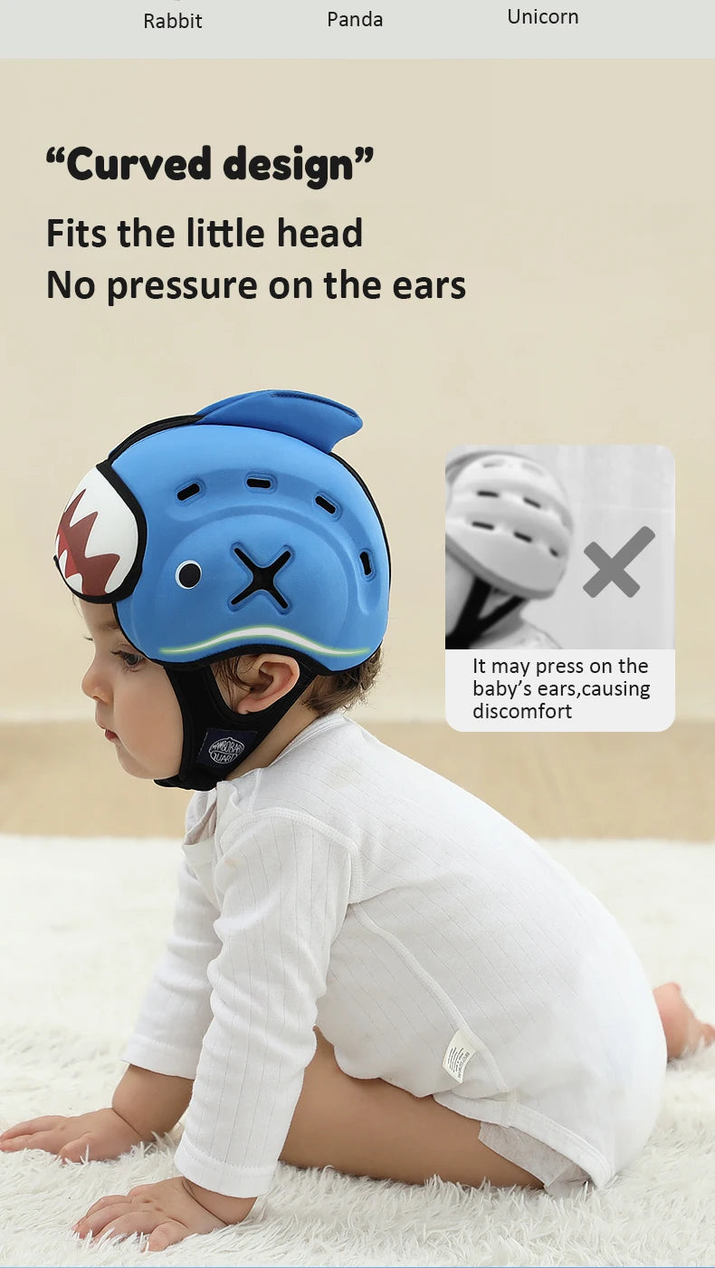 Mambobaby Capacete Anti-Shock Seguro para Bebê - Protetor de Cabeça para Crianças, Capacete para Bebê que Aprende a Engatinhar e Andar, Previne Lesões de Batidas e Quedas.