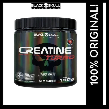 Creatina Black Skull Creatine Turbo 300G 150G Caveira Preta