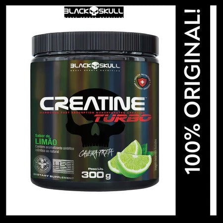 Creatina Black Skull Creatine Turbo 300G 150G Caveira Preta