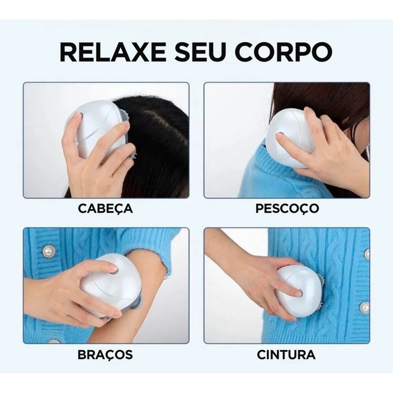 Massageador elétrico portátil pequeno de cabeça, ombro e pescoço-envio imediato