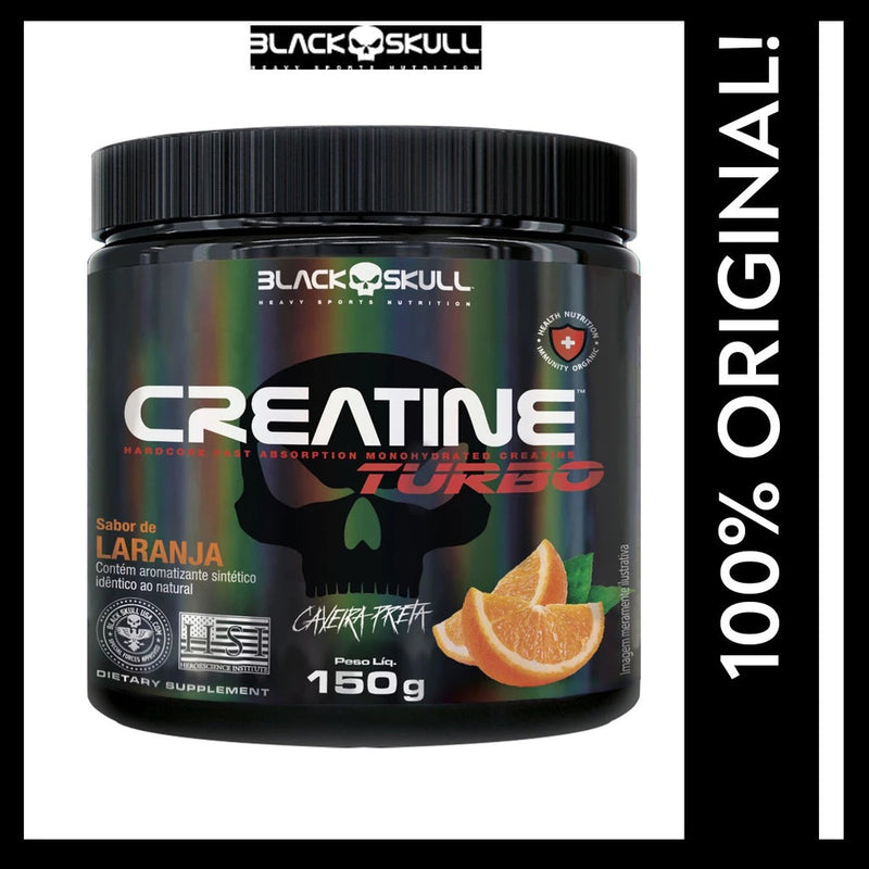 Creatina Black Skull Creatine Turbo 300G 150G Caveira Preta